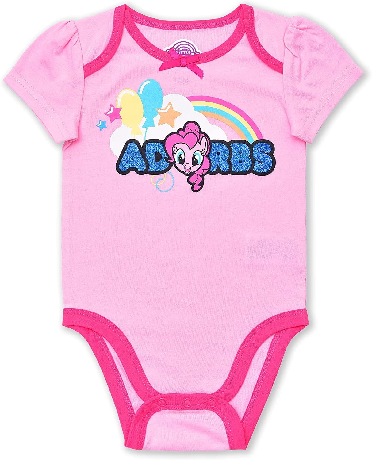 My Little Pony Rainbow Dash, Fluttershy and Twilight Sparkle Girls 5 Pack Mix of Character and Roleplay Onesies, Infant