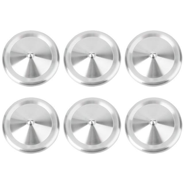 6 Pcs Couvercles de Tasses en Acier Inoxydable Couvercles de Tasses Anti-Poussière Couvercles de Tasses Résistants à la Corrosion Couvercles de Tasses Rondes