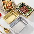 thumbnail image 4 of Square Plate with Handle Stainless Steel Baking Tray for Cakes Brownies Lasagna Dishwasher Safe Rectangle Cake Tin, 4 of 8