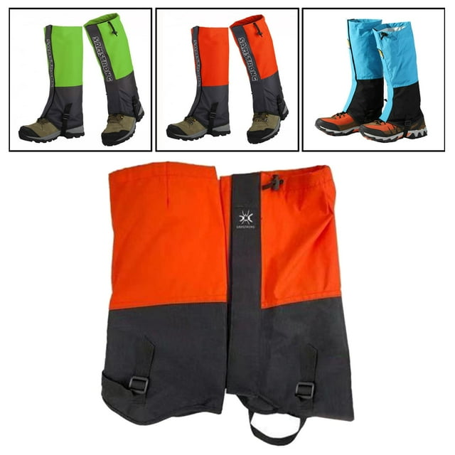 Randonnée Camping Extérieur Course Marche Sac à Dos Femmes Hommes Protège-Jambes Couvre-Bottes Neige Respirant Léger Imperméable - Adulte Rouge