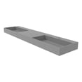 thumbnail image 2 of Juniper 84" Stone Wall-Mounted Bathroom Sink in Matte Gray, 2 of 6