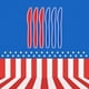 thumbnail image 5 of Artículos para fiesta del Día de la Independencia: juego de bandera de EE. UU., vasos de papel, banderas de tirón, decoraciones desechables F, 5 of 7