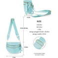 thumbnail image 3 of SQDWYGUO Spacious Nylon Crossbody Bag Bum Bag Handbags Wallets Purses Trendy Shoulder Bag for Women,Ice Blue,1, 3 of 5