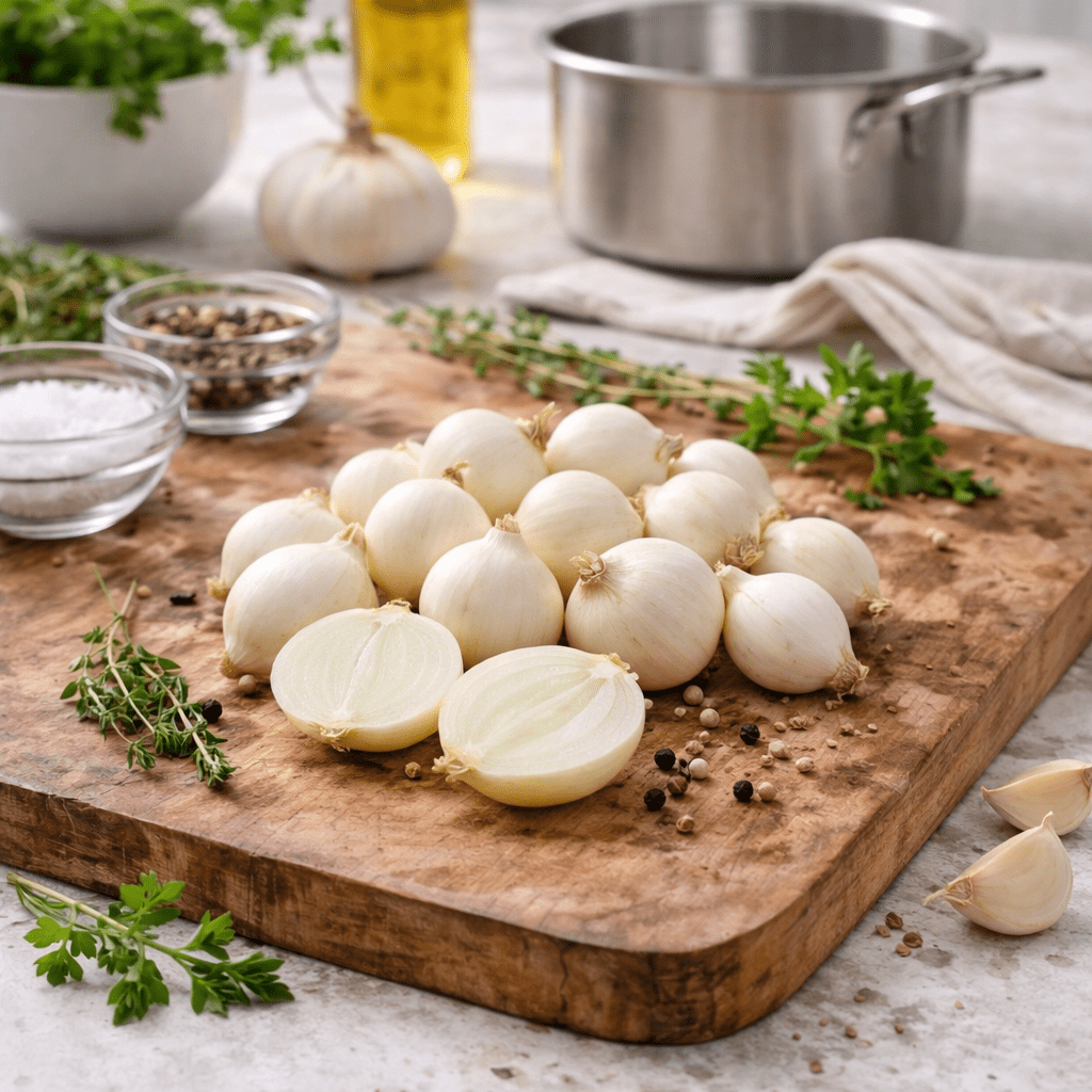 Fresh Whole White Boiler Onions 16oz Bag
