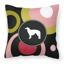 Carolines Treasures KJ1016PW1414 Borzoi Decorative   Canvas Fabric Pillow 14Hx14W multicolor