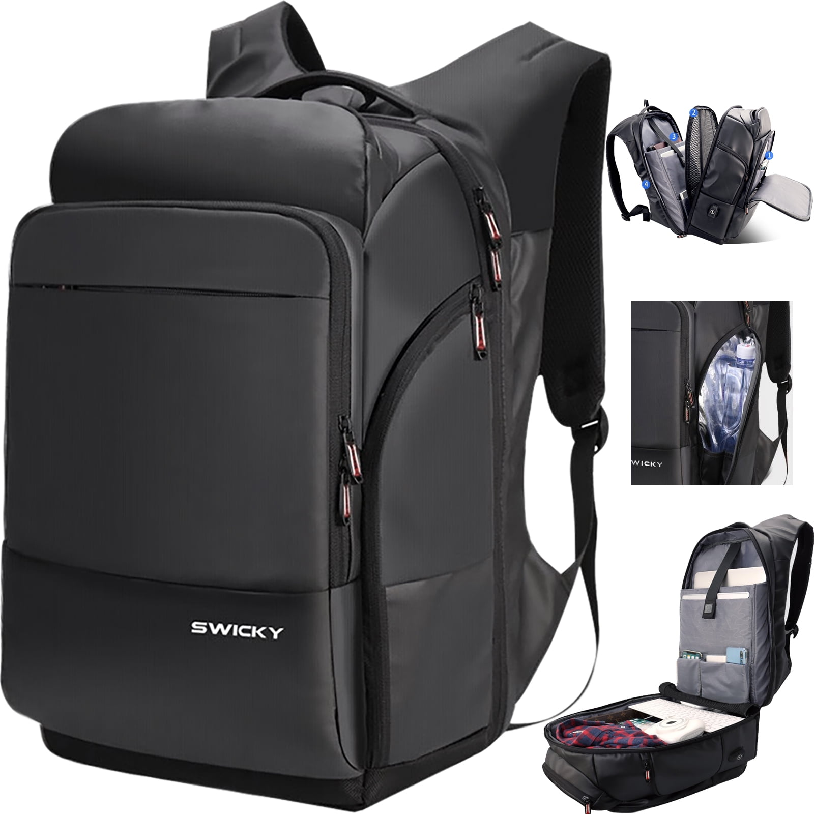 Laptop Backpack for Travel, 17.3 inch Anti-Theft Business Backpack for Women with USB Charging Port and Side Insulation TSA Friendly, Gifts - Walmart.com