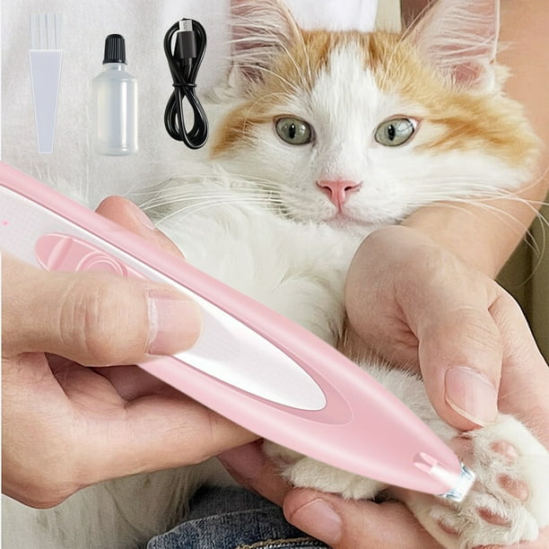 Afeitadora de Patas para Gatos y Perros, Recargable Por Usb, con Luz Led, Resistente Al Agua, Cortadora de Pelo Eléctrica para Mascotas, Cortadora de Pelo Eléctrica de 10 Ml.