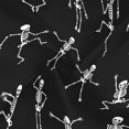 thumbnail image 4 of Skeleton Skull Shower Curtain Funny Dance Halloween Dancing Cartoon Fun Joints Party Vintage Shower Curtain Sets with 12 Hooks, Eco-Friendly, No Odor Rust Proof Grommets, Black, 4 of 6