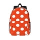thumbnail image 1 of Easygdp Orange And White Polka Dot1 Mochila Ligera de 15 Pulgadas para Estudiantes, Mochila Cómoda para la Escuela y Viajes, Correas Ajustables, 1 of 6