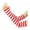 Red, variant on Koiauber Women Striped Elbow Gloves Knitted Arm Warmers Fingerless Gloves Stretchy Mittens with Thumb Hole