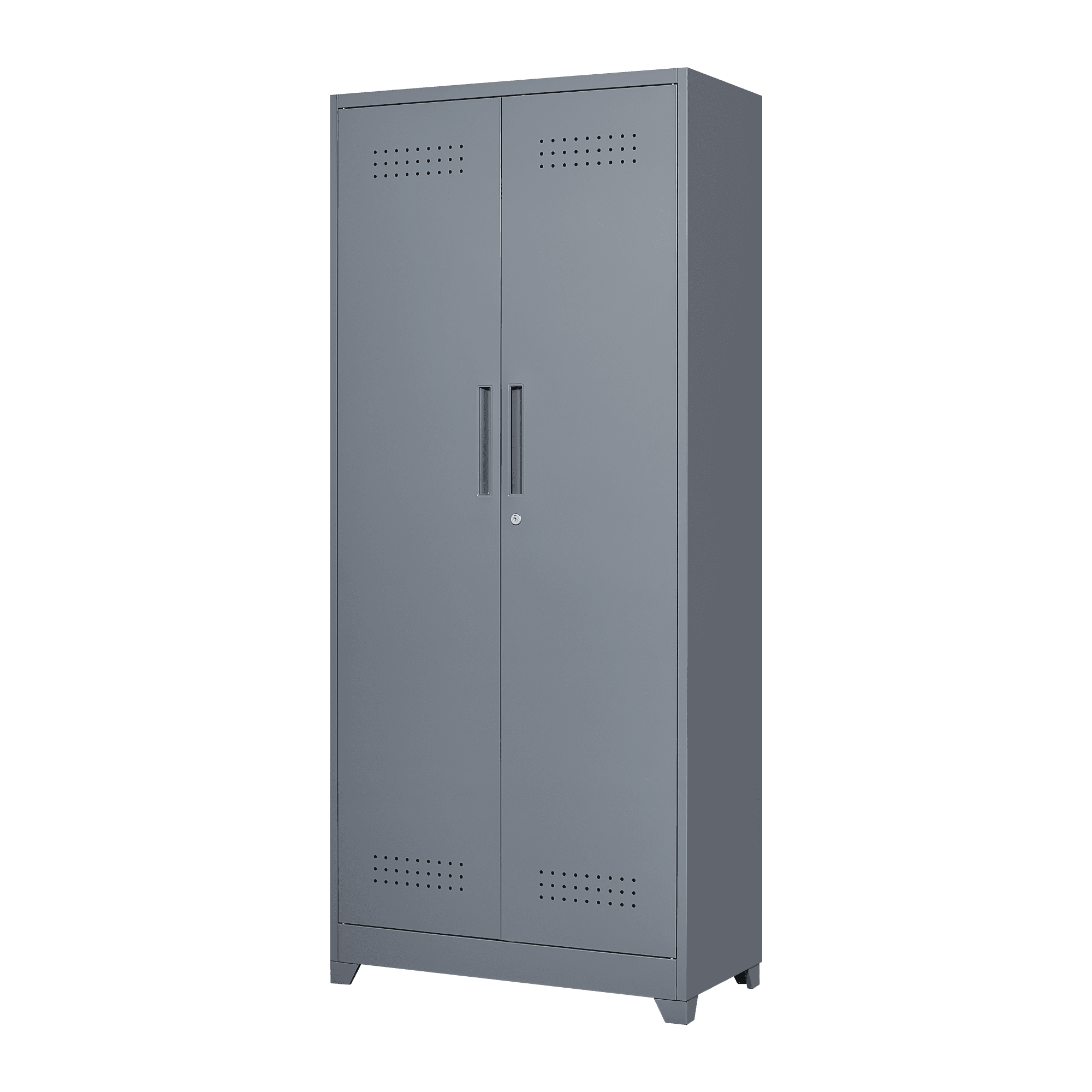 Metal Storage Cabinets, Cleaning Tool Cabinet with Locking Door, Large Tool Organizer and Storage for Kitchen, Pantry, Office