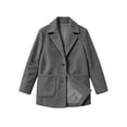 thumbnail image 6 of HCBY Women's Wool Blend Peacoat Notch Lapel Single Breasted Mid-Length Long Sleeve Button Front Coat with Pockets Classic Business Winter Outerwear, 6 of 8