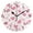 Black, variant on Pinkish Hearts Valentine Love Round Wall Clock Silent Analog Battery Operated Gold Pointer Home Decor 9.84" Diameter