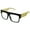 Black, variant on Oversized Clear Lens Celebrity Gold Sunglasses for Men and Women