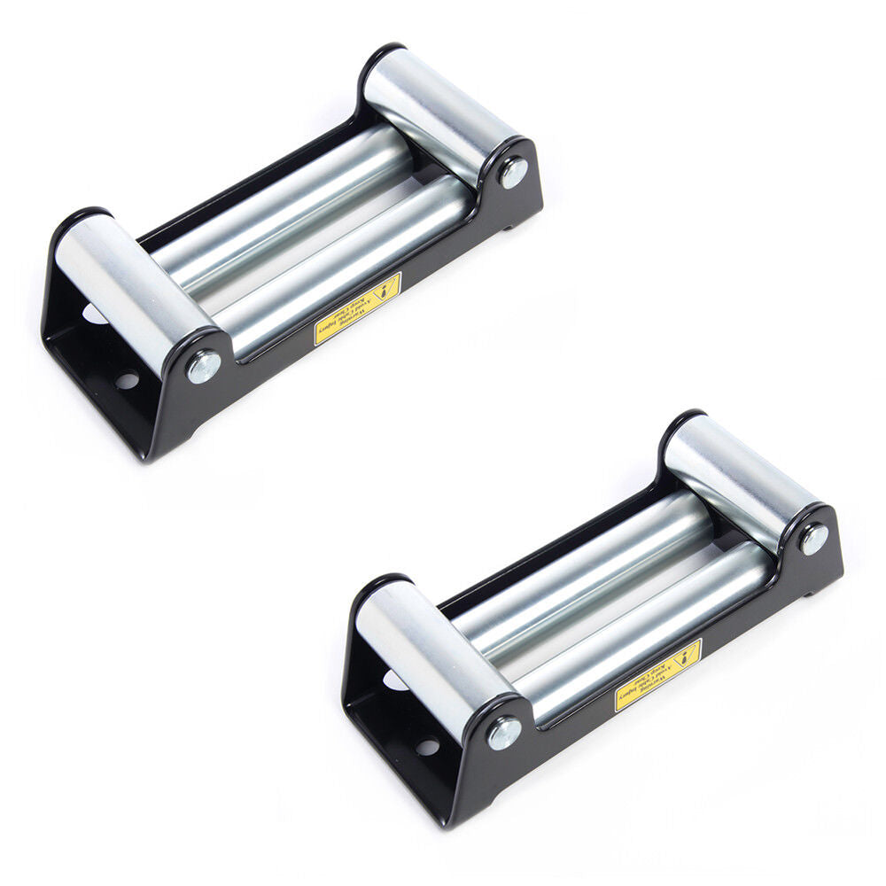 2 Pack Heavy Duty Winch Roller Fairlead 10" Universal 4 Way Roller