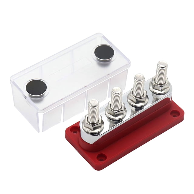 Bloc de Distribution d'Alimentation 600A 4 x 3/8 Poteaux 48V DC Boîte de Bus