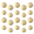 thumbnail image 6 of LABSERRON Unfinished Half Wooden Balls Lotus Wood 100Pcs for DIY Carving, 6 of 8