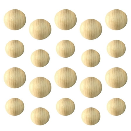 WORGEOUS  100 Pcs Hardwood Dowels Half Craft Balls for DIY Child