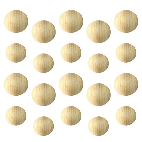 WORGEOUS 100 Pcs Hardwood Dowels Half Craft Balls for DIY Child