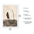 thumbnail image 2 of For Strength and Visions - Apsaroke North American Indian - Vintage B&W Historical Photograph by Edward S. Curtis c.1908 - Fine Art Matte Paper Print (Unframed) 30x44in, 2 of 4