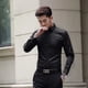 thumbnail image 2 of Camisa casual de manga larga para hombre, corte ajustado, vestimenta profesional de negocios, suaviza tu silueta, ropa de trabajo, ropa de carrera, 2 of 4