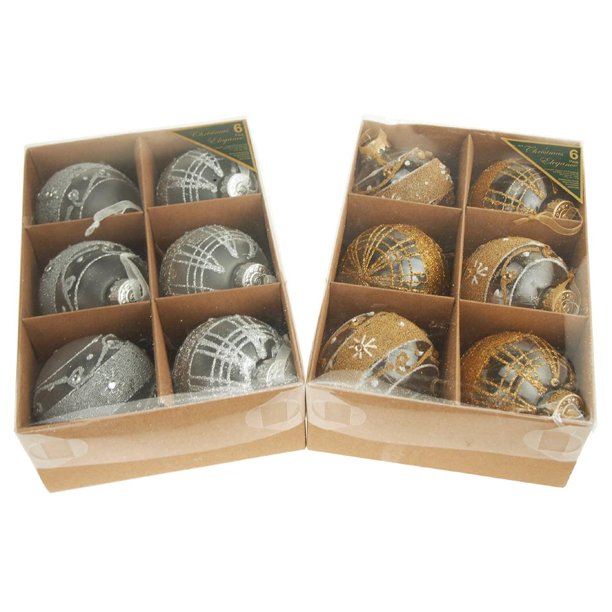 Download Glitter Round Plastic Christmas Tree Ornaments, 3-Inch ...