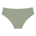 thumbnail image 2 of HUPOM Women Cotton Underwear Panties In Clothing Pants Activewear Tie Seamless Waistband Green L, 2 of 5