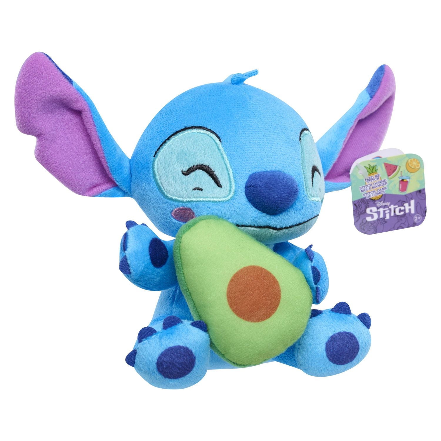 Petit Animal en Peluche Disney Stitch 18 cm (7 pouces), Stitch avec Avocat Petite Peluche Disney Stitch avec Avocat
