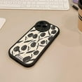 thumbnail image 5 of Phone Case for iPhone 12 Case Flower,Cute Fashion Black Oil Painting Floral Protective Shockproof Luxury Women Girl Case Design for iPhone 12 6.1 inches, 5 of 12