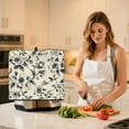 thumbnail image 4 of ZIATUBLES Flower Beige Juicer Cover Canvas Kitchen Appliance Dust Cover with Top Handle Stain Resistant Countertop Decor Accessories, Size L, 17 "W x 11 "D x 15 "H, 4 of 7