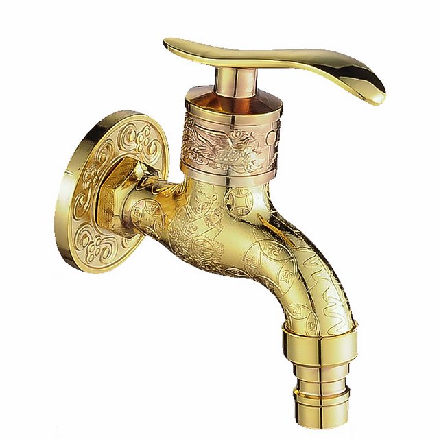 Grifo de máquina de lavado vintage, aleación de zinc, válvula de cobre, núcleo, cocina, baño, grifo de agua retro, dorado Eigraketly HA6088-03B