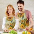 thumbnail image 3 of Light Blue Sunflower Pattern Apron-Garden Aprons for Women with Pockets-Cotton Linen Waterproof Kitchen Cooking Gardening Aprons Adjustable for Kitchen,Cooking,BBQ and Salon 33x27 Inch, 3 of 7