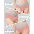 thumbnail image 3 of ADREAMLY High Cut Panties for Women Plus Size Full Coverage Briefs Breathable Cotton Underwear, 5 Pack, 3 of 6