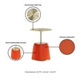 thumbnail image 4 of Manhattan Comfort Anderson End Table 1.0 with Steel Frame in Orange - Set of 2, 4 of 9