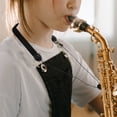 thumbnail image 1 of Phenofice 1Pcs Black Nylon Clarinet Strap for Beginners Simple Style Adjustable Neck Wear, 1 of 8