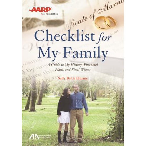 Pre-Owned Aba/AARP Checklist for My Family: A Guide to My History, Financial Plans and Final Wishes (Paperback)