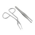 thumbnail image 3 of Silver Tone Flat Tip Tweezers Eyebrow Scissors Beauty Tool Set, 3 of 6