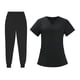 thumbnail image 3 of Conjunto de uniformes de enfermería para mujer, pantalones exfoliantes, ropa de trabajo fina, uniforme de enfermeras para SPA, salón de belleza XL Yinane  uniforme de mujer, 3 of 7