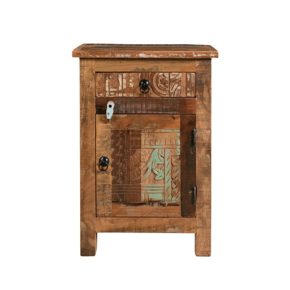 GDF Studio Nancy Distressed End Table, Distressed Paint