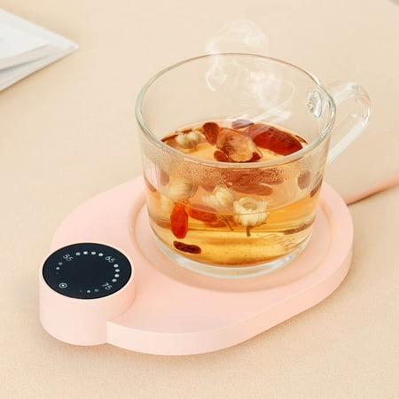 

Haykey Mug Warmer Intelligent Constant Temperature Retro Knob Warm Cup Mat Automatic Heating Thermal Insulation Desktop Warm Cup Mat Electric Candle Warmer