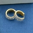 thumbnail image 2 of Pompeii 1 1/2Ct Diamond Hoops in Yellow Gold Lab Grown 14.55mm Tall (G/H,VS), 2 of 2