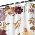 thumbnail image 4 of Floral Shower Curtain Watercolor Botanical Bathroom Decor Rustic Flower Design Fabric Bath Curtain for Tub Country Style Home Accessories with Hooks，84x72in(210x180cm), 4 of 5