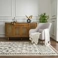 thumbnail image 5 of BoutiqueRugs Godalming Beige Moroccan Shag with Tassel Area Rug - Charcoal, Beige - 18" x 18" Sample, 5 of 19