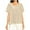 Khaki A1, variant on Women Summer Solid Color Crew Neck Pleated Loose Casual Double Layer Shiny Short Sleeve T Shirts Cute Tops For Women
