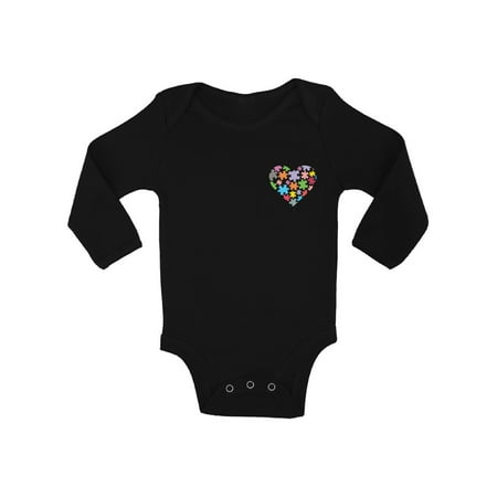 Awkward Styles Love Autism Puzzle Baby Bodysuit Autism Awareness Baby Bodysuit Autism Love Puzzle Long Sleeve Bodysuit for Babies Autism Baby Autism Gifts for Baby Girls and Baby Boys