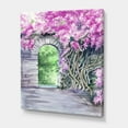 thumbnail image 3 of Designart ' Blossoming Purple Wisteria Garden Over The Wall ' Traditional Canvas Wall Art Print, 3 of 3