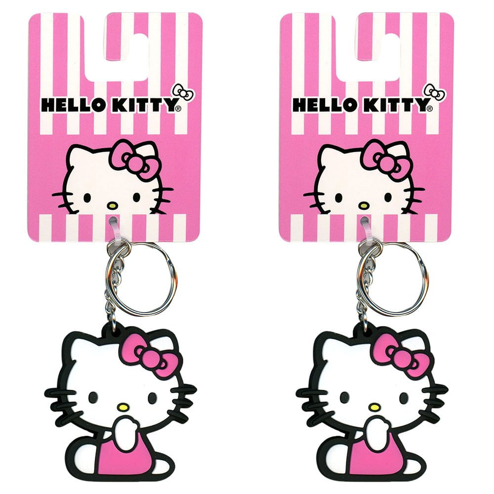 Hello Kitty Head Zipper Pull Snap Hook Keychain, Pink, Cute Plush