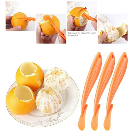 

Fragarn Orange Peelers Humanized Design Curved Handle Fruit Tools Kitchen Gadget