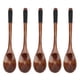 thumbnail image 1 of 5 uds cucharas de madera ambiental mango largo semicírculo madera de haya pequeñas cucharas de madera para comedor, 1 of 5
