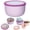 Extra Large Purple 1 Piece, variant on DUOYOU Small Pink Plastic Mixing Bowl with Lid Food Storage Prep Bowl for Kitchen Leftovers